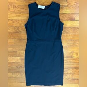 Ann Taylor Navy Blue Sleeveless Sheath Dress Womens Size 14 Tall NWT
